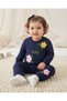 Baby Girl Winter 3 Thread Threaded Floral Embroidered 6-9-12-18-24 Months 2-Piece Top and Bottom Set - 3