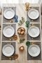 Lianna 6-Person 25 cm Premium Porcelain 6-Piece Serving Plate Set Off-White Light Cream - 5