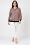 Women's Glittery Knitwear Blouse with Stone Stripe Detail on the Front - 4
