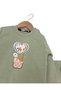 Baby Girl Winter 3-Yarn Embroidered Heart and Duck Embroidery Set, 6-9-12-18-24 Months, 2-Piece Top and Bottom Set - 5
