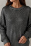 Women's Crew Neck Glittery Sweater - 2