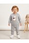 Baby Girl Winter 3 Thread Threaded Duck Embroidery Set 6-9-12-18-24 Months 2-Piece Top and Bottom Set - 3