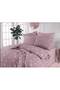 Floral Patterned Elastic Sheet Double Duvet Cover Set Rose Dried - 5