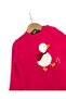 Baby Girl Winter 3 Thread Threaded Duck Embroidery Set 6-9-12-18-24 Months 2-Piece Top and Bottom Set - 4