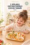 3-Compartment Children's Plate with Animal Figures, Melamine Food and Nutrition Plate, Bpa-Free