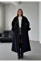 Buttoned Belted Lined Long Cashmere Coat