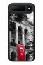 جراب Spark 50 5G متوافق مع نمط العلم التركي، مقاوم للصدمات مع حماية للكاميرا