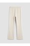Lcw Kids Ecru Printed Girls' Soft Touch Suit Wide Leg - 7