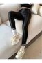 Faux Leather Girl's Lycra Tights - 2