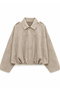 Bomber Oversize Suede Leather Jacket
