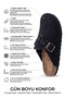 Comfortable Anatomical Eva Sole Unisex Men's Women's Home Work Daily Closed Front Boston Style Sabo Felt Slippers - 7