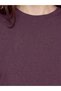 Vizyon New Season Plum Stripe Detailed Soft Touch Oversize Women's T-Shirt - 3
