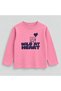 Sugar Pink - Indigo Blue Girls' 3D Printed Set with Details 100% Cotton (2-10 Years) - 7