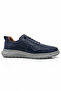 Navy Blue 100% Genuine Leather Orthopedic Shoes |   Comfortable Men's Shoe Model Suitable for Daily Use with Poly Sole, Full Mold, Smart Lacing, and Orthopedic Gel Insole Stylish and Comfortable Design Option