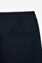 Vicks Men's Navy Blue Trousers with Elastic Waist and Laces, Woven Comfortable Cut - 5