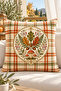 Autumn Themed Fox, Mushroom and Leaf Patterned 4-Piece Throw Pillow Cover and Runner Set - 6