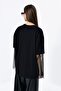 Stoned Mesh Sleeve Detail Design Blouse - 2
