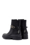 Women's Black Zippered Leather Boots Wf300005Dv - 6