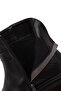 Women's Black Zippered Printed Leather Boots Wf190050Dk - 7