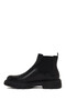 Men's Black Thick Soled Leather Casual Chelsea Boots Wm680042Dv - 3