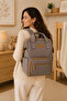 Gray Quilted Detailed Baby Care Backpack - 2