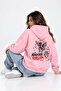 Unisex Women's and Men's Rebellion Design Text Printed Oversize 3 Thread Hooded Sweatshirt - 2