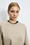 Alıce Women's Knitted Sweatshirt Beige - 2