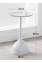 Round Coffee Table, Modern Bedside Table, Sofa Side Table End Table for Living Room, Bedroom, Office - 2
