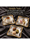 Başak Patterned Gold Framed Curved Stainless Steel Presentation Tray 23×20.5 cm - 4