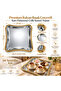 Premium Italian Square Stainless Steel Presentation Tray with Spike Frame 23X23 cm - 2