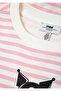 M7S10201 Kuromi Printed Striped Girls' Sweatshirt Pudra - 4