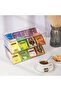 Clear Acrylic Tea Bag Organizer, Stackable Tea Storage Box with Lid, Dustproof Tea Holder Dispenser, - 6