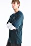 100% Cotton Boxy Fit Crew Neck Layered Look Printed Long Sleeve T-Shirt H9201Ax26Au - 4