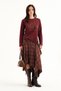 Women's Plaid Fabric Skirt with Asymmetrical Hem and Lined Design - 5