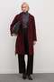 Belted Double-Breasted Collared Long Cashmere Coat