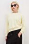 3 Threaded Basic Crew Neck Sweatshirt Without Embellishments