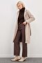Belted Double-Breasted Collared Long Cashmere Coat - 4