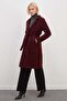 Belted Double-Breasted Collared Long Cashmere Coat - 2