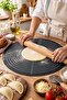 45 cm Round Colorful Silicone Dough Mat with Scale Drawing 190 Gr Pastry Rolling Mat - 4