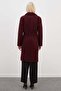 Belted Double-Breasted Collared Long Cashmere Coat - 8