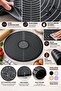 45 cm Round Colorful Silicone Dough Mat with Scale Drawing 190 Gr Pastry Rolling Mat - 5