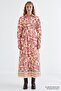 Pleated Slim Fit Shirt Dress with Elastic Waist at the Back - 5