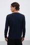 Men's Ottoman Textured Striped Crew Neck Basic Knitwear Sweater - 4