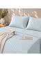 Double Size Hotel Type 83 Thread Cotton Satin Duvet Cover Set Elastic Mint Green - 2