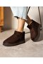 Furry Warm Lining Water-Repellent Women's Winter Daily Use Short Mini Thick Sole Boots - 6