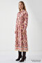 Pleated Slim Fit Shirt Dress with Elastic Waist at the Back - 3