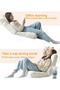 Folding Floor Chair,Lounge Sofa,Lazy Sofa,Folding single-back sofa cushion,Multi Angle Adjustment Padded Sleeper Bed, White - 6