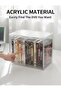 Clear Acrylic DVD Storage Organizer Boxes, 2Pcs Durable Disc Holder, Fits Up to 34 Cases Each, Stack - 5