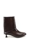 Mira Vera Women's Heeled Boots 0012603 Brown Wrinkled Patent Leather - 5