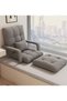 Floor Sofa with Back Support and Armrest 5 Reclining Poistion Adjustable Floor Chair Folding Gaming Recliner Chair Floor Lounge Chair with Cushion for Gaming Reading